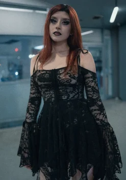 Widow Dresses*F is For Fairies Handkerchief Dress - Black Lace
