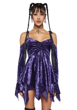 Current Mood Dresses*F is For Fairies Handkerchief Dress - Purple Velvet