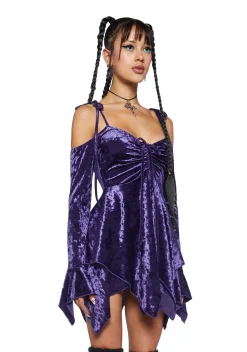Current Mood Dresses*F is For Fairies Handkerchief Dress - Purple Velvet