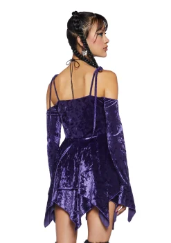 Current Mood Dresses*F is For Fairies Handkerchief Dress - Purple Velvet