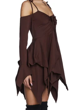 Current Mood Dresses*F is For Fairies Handkerchief Dress - Brown