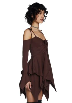 Current Mood Dresses*F is For Fairies Handkerchief Dress - Brown