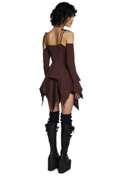 Current Mood Dresses*F is For Fairies Handkerchief Dress - Brown