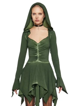 Current Mood Dresses|Mini Dresses*F Is For Fairies® Hooded Mini Dress - Green