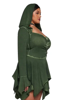 Current Mood Dresses|Mini Dresses*F Is For Fairies® Hooded Mini Dress - Green