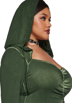 Current Mood Dresses|Mini Dresses*F Is For Fairies® Hooded Mini Dress - Green