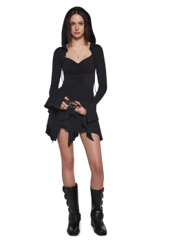 Current Mood Dresses|Mini Dresses*F Is For Fairies® Hooded Mini Dress - Black