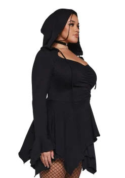 Current Mood Dresses|Mini Dresses*F Is For Fairies® Hooded Mini Dress - Black