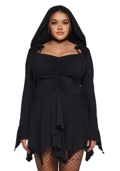 Current Mood Dresses|Mini Dresses*F Is For Fairies® Hooded Mini Dress - Black