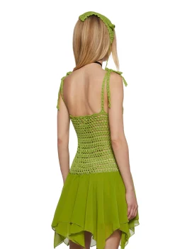 Dolls Kill x Shrek Dresses*Fairytale Misfit Crochet Dress Set