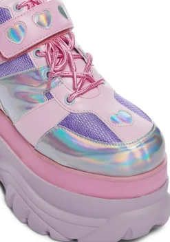 Sugar Thrillz Platforms|Sneakers*Fairywalker Platform Sneakers - Holographic