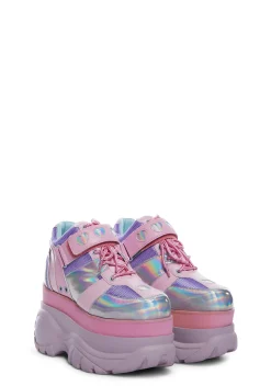 Sugar Thrillz Platforms|Sneakers*Fairywalker Platform Sneakers - Holographic