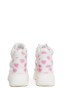 Sugar Thrillz Platforms|Sneakers*Fairywalker Platform Sneakers - White/Pink