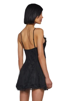Widow Dresses|Mini Dresses*Faithfully Doomed Lace Mini Dress - Black