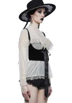 Widow Corsets|Tops*Fall From Grace Velvet Underbust Corset