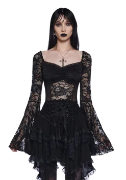 Widow Tops*Fallen Angel Lace Top