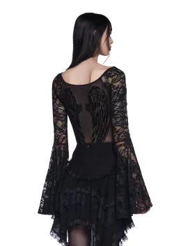 Widow Tops*Fallen Angel Lace Top