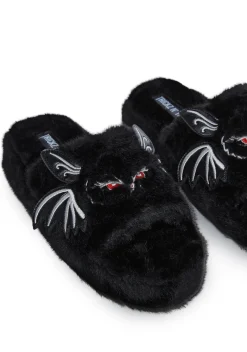 Trickz N' Treatz Flats|Slippers*Fanged Bat Slippers