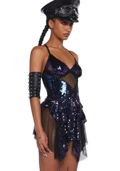 Club Exx Dresses|Mini Dresses*Fantastical Firefly Mini Dress - Black
