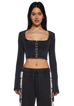 Current Mood Tops|Plus*Fascinating Hook Long Sleeve Top