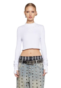 Current Mood Tops*Fast Timez Distressed Thermal