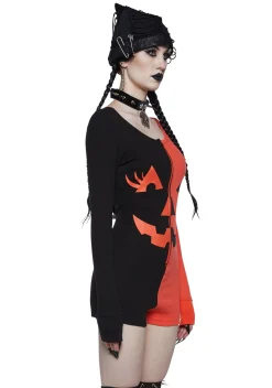Trickz N' Treatz Jumpsuits & Rompers|Lingerie*Feelin' Hollow Inside Pumpkin Romper