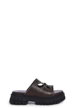 dELiA*s by Dolls Kill Sandals|Flats*Feeling Good Platform Slides - Brown