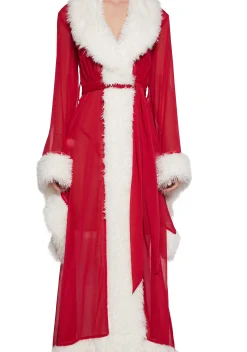 Sugar Thrillz Lingerie*Feminine Fantasy Sheer Robe - Red