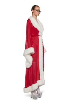Sugar Thrillz Lingerie*Feminine Fantasy Sheer Robe - Red