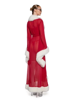 Sugar Thrillz Lingerie*Feminine Fantasy Sheer Robe - Red