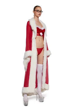 Sugar Thrillz Lingerie*Feminine Fantasy Sheer Robe - Red