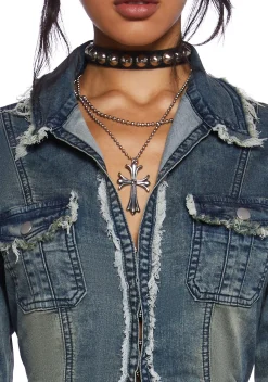 Current Mood Tops*Ferris Wheel Date Denim Top