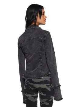 Current Mood Tops|Plus*Ferris Wheel Date Denim Top - Black