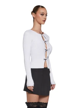 x_Blue Blush Tops*Filing Away Bow Top