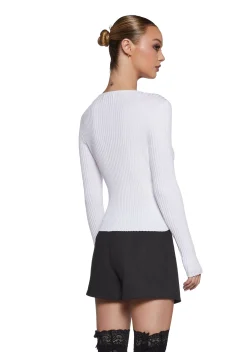 x_Blue Blush Tops*Filing Away Bow Top