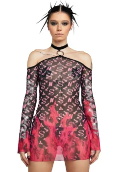 Namilia Dresses|Mini Dresses*Flame Monogram Mini Dress