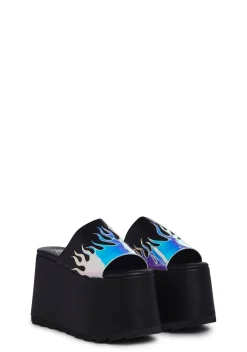 Y.R.U. Platforms|Sandals*Flame Platform Sandals