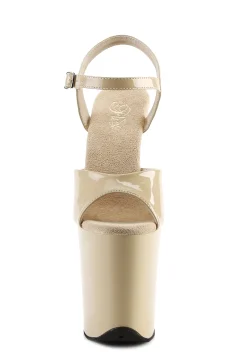 Pleaser Heels|Sandals*Flamingo-809 Ankle Strap Platform Sandals - Beige