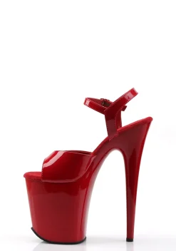 Pleaser Sandals*Flamingo-809 Ankle Strap Platform Sandals - Red