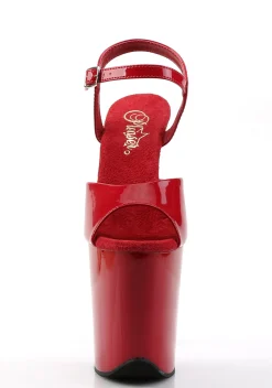Pleaser Sandals*Flamingo-809 Ankle Strap Platform Sandals - Red
