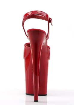Pleaser Sandals*Flamingo-809 Ankle Strap Platform Sandals - Red