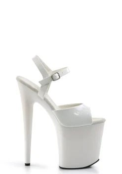Pleaser Sandals*Flamingo-809 Ankle Strap Platform Sandals - White