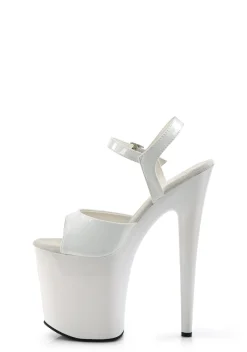 Pleaser Sandals*Flamingo-809 Ankle Strap Platform Sandals - White