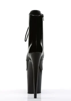 Pleaser Boots*Flamingo-1020 Lace-Up Ankle Boots - Black
