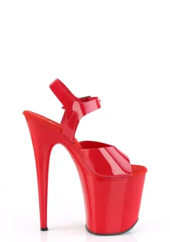 Pleaser Sandals*Flamingo-808 Platform Strap Sandals - Red