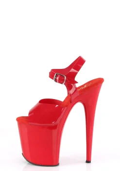 Pleaser Sandals*Flamingo-808 Platform Strap Sandals - Red