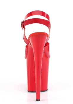 Pleaser Sandals*Flamingo-808 Platform Strap Sandals - Red