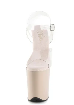 Pleaser Heels|Sandals*Flamingo-808 Platform Strap Sandals - Beige