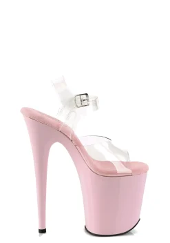 Pleaser Heels|Sandals*Flamingo-808 Platform Strap Sandals - Pink