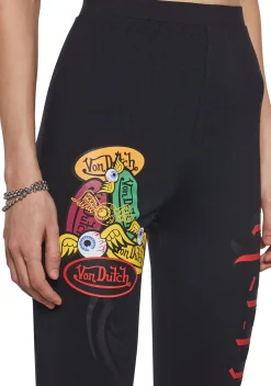 Dolls Kill x Von Dutch Bottoms|Pants*Flared Lounge Pants